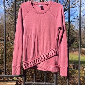 Active Life Berry Pleated Hem Sweatshirt S/M